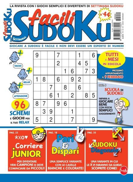 Facili Sudoku — Gennaio 2024