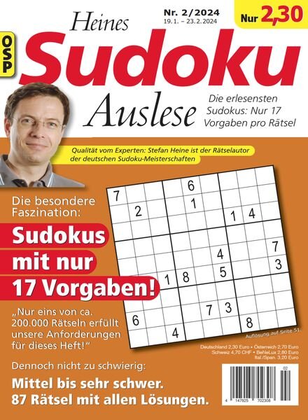 Heines Sudoku Auslese — Nr 2 2024