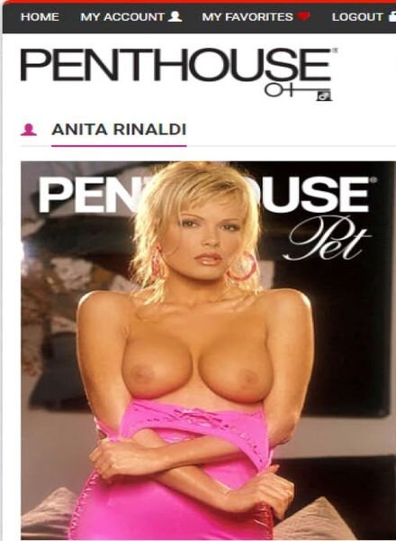 Penthouse Pet — Anita Rinaldi Pet Of The Month March 1998