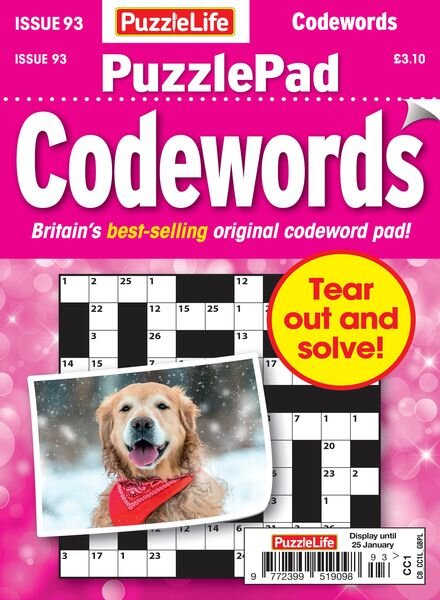 PuzzleLife PuzzlePad Codewords — December 2023