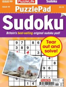 PuzzleLife PuzzlePad Sudoku — Issue 99 — 25 January 2024