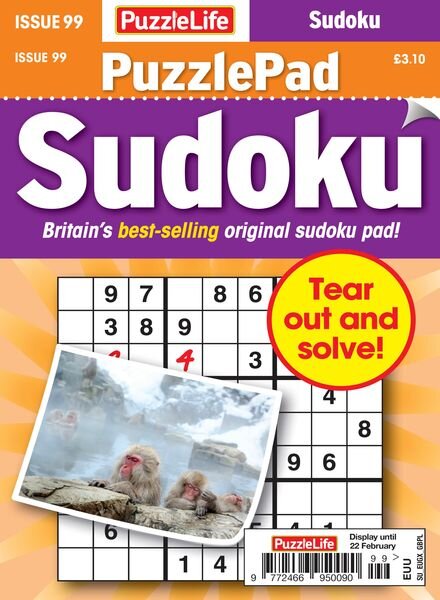 PuzzleLife PuzzlePad Sudoku — Issue 99 — 25 January 2024