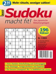 Sudoku macht fit – Nr 1 2024