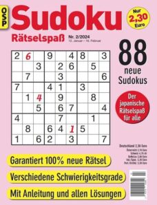 Sudoku Ratselspass – Nr 2 2024