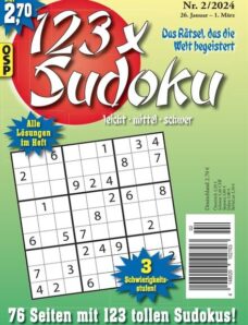 123 x Sudoku – Nr 2 2024
