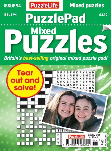 PuzzleLife PuzzlePad Puzzles — Issue 94 — 22 February 2024