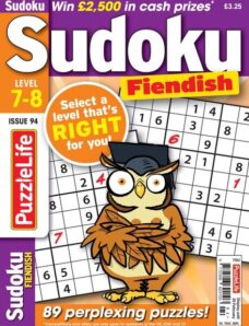 PuzzleLife Sudoku Fiendish – Issue 94 – 25 January 2024