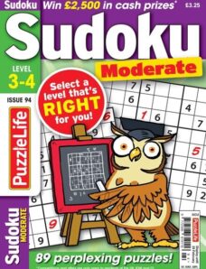 PuzzleLife Sudoku Moderate – Issue 94 – 25 January 2024