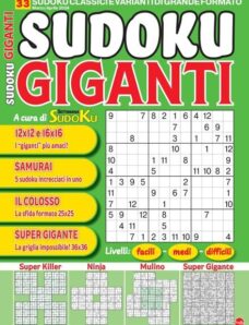 Sudoku Giganti — Marzo-Aprile 2024