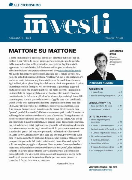 Altroconsumo Investi — 19 Marzo 2024