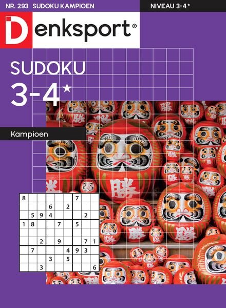 Denksport Sudoku 3-4 kampioen — 21 Maart 2024