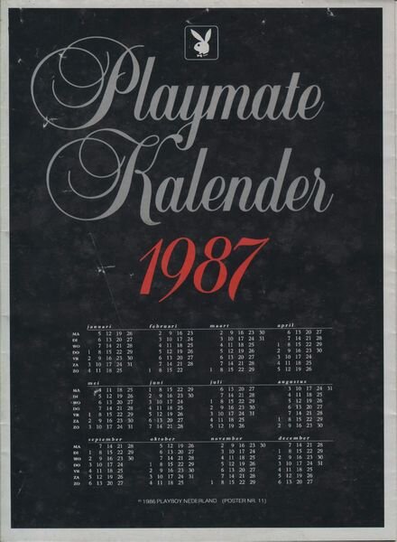 Playboy Netherlands — Playmate Kalender Poster Patricia Paay 1987