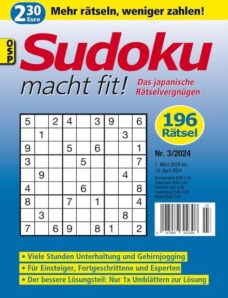 Sudoku macht fit – Nr 3 2024