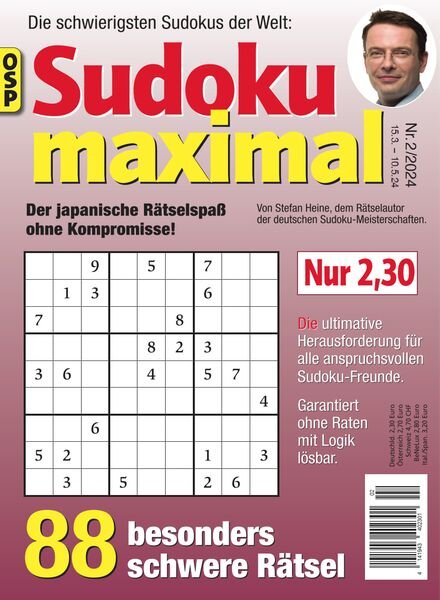 Sudoku Maximal — Nr 2 2024