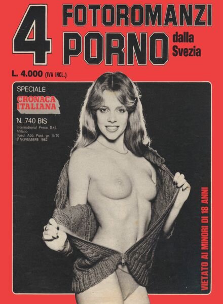 4 Fotoromanzi Porno — N 740 9 Novembre 1972