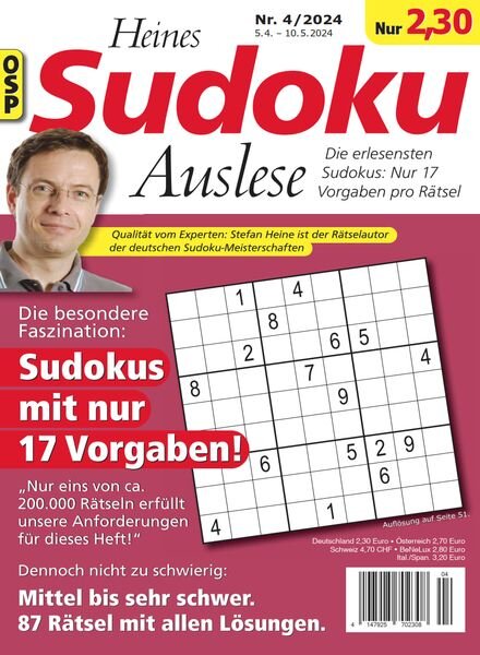 Heines Sudoku Auslese — Nr 4 2024