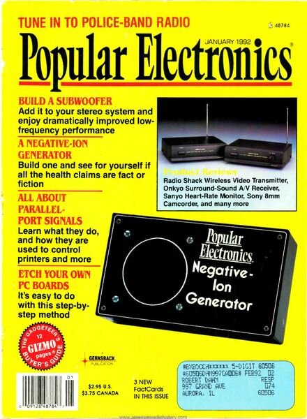Popular Electronics — 1992-01