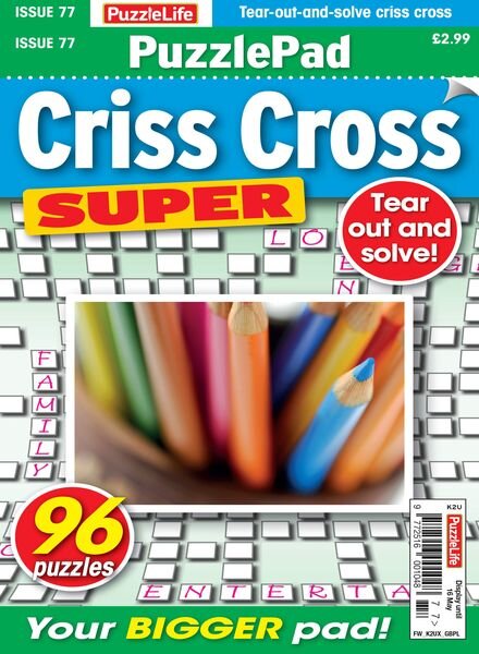 PuzzleLife PuzzlePad Criss Cross Super — April 2024