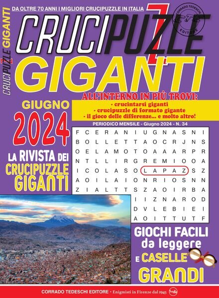 Crucipuzzle Giganti — Giugno 2024