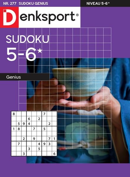 Denksport Sudoku 5-6 genius — 9 Mei 2024