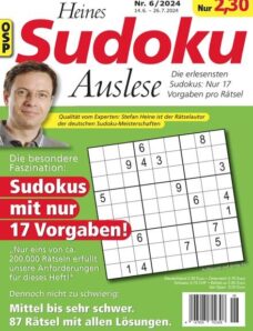 Heines Sudoku Auslese – Nr 6 2024