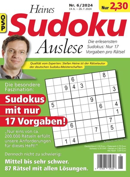 Heines Sudoku Auslese — Nr 6 2024