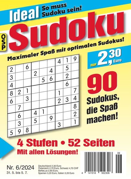 Ideal Sudoku — Nr 6 2024
