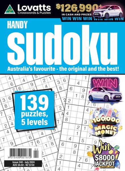 Lovatts Handy Sudoku — Issue 240 2024