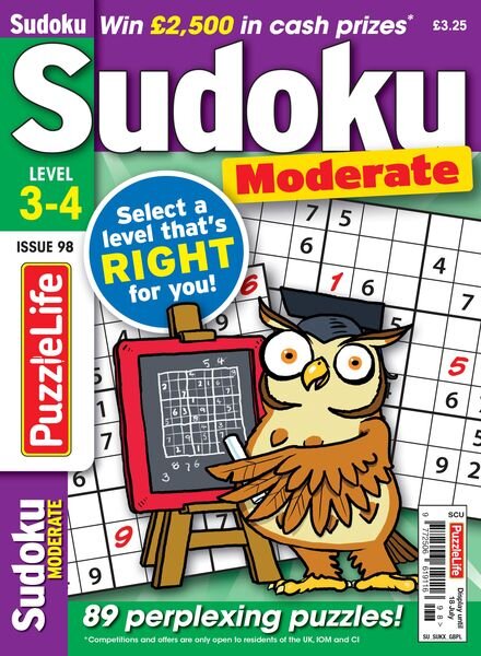 PuzzleLife Sudoku Moderate — Issue 98 — June 2024