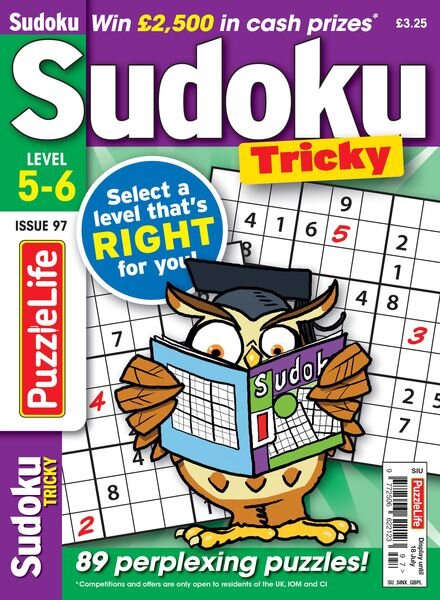PuzzleLife Sudoku Tricky – Issue 97 – June 2024