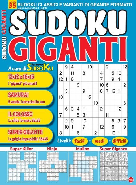 Sudoku Giganti — Luglio-Agosto 2024