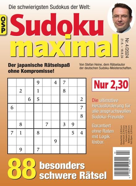 Sudoku Maximal – Nr 4 2024