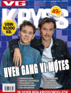 VG Kryssord – 12 Januar 2026