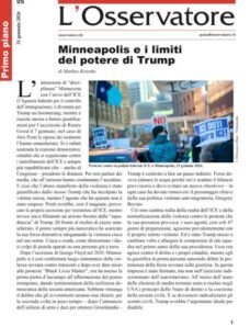 L’Osservatore – 31 Gennaio 2026