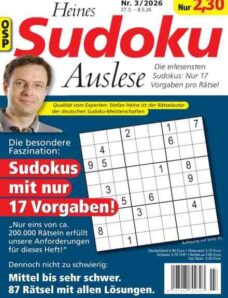 Heines Sudoku Auslese – Nr 3 2026