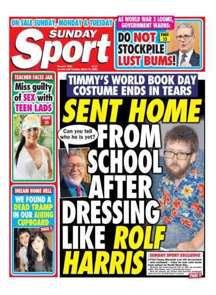 Sunday Sport – 8 March 2026