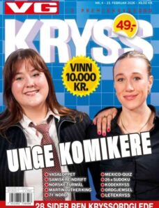 VG Kryssord – 23 Februar 2026