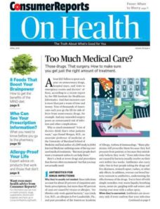 Consumer Reports on Health – April 2016