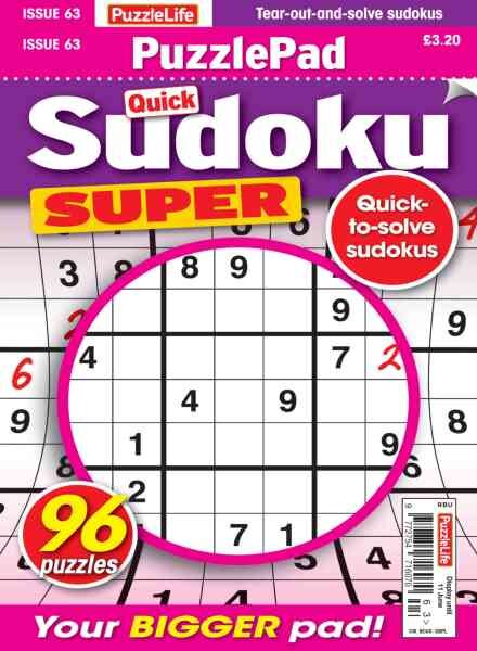 PuzzleLife PuzzlePad Sudoku Super – May 2026