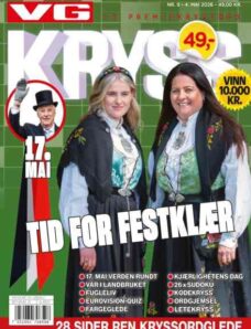 VG Kryssord – 4 Mai 2026