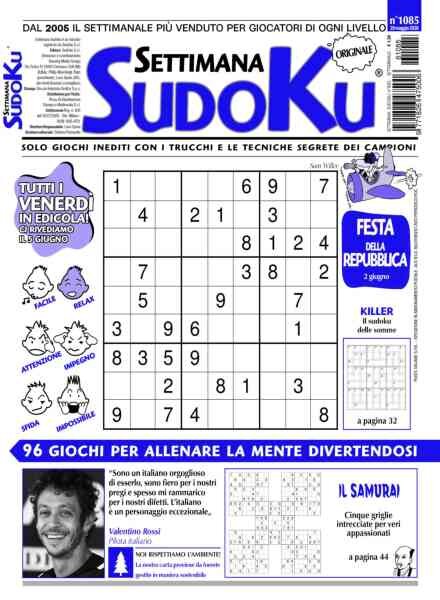 Settimana Sudoku – 29 Maggio 2026